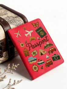 Multi-Color Airplane & Car Travel Pattern Travel Passport Cover, Foldable Portable Multi-Functional Storage Design, Waterproof & Dustproof, Ideal Customized Gift For Air Travel, Commuting, Group Tours, Family Outings, Friends Gatherings And More - Multicolor - View 12