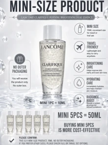 Lancôme Essence Water, 10ml Sample, 3/5pcs, Moisturizing & Oil Control, Brightening Skin Tone, Suitable For All Skin Types - 淨澈煥膚雙重精華10ml - 查看 4