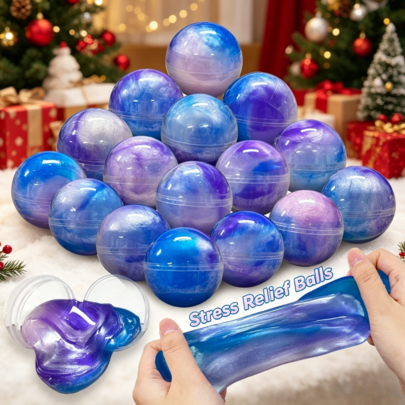 Galaxy Slime Planet Party Favor Gift Set Kids Toy, Elastic Non-Sticky, Suitable For Boys And Girls, Stretchable Slime Set, Classroom Prizes, Christmas Stocking Stuffers, Party Supplies, Birthday Gifts (Random Color) (Random Color Boxed)