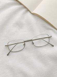 1 pieza Gafas de hombre con marco delgado de plata, estilo japonés - Multicolor - Ver 4