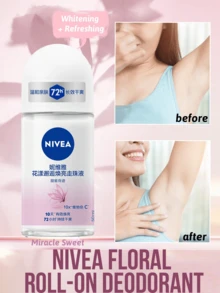 NIVEA 50毫升/1.76盎司花香滚珠止汗露，神奇甜美香氛，有效控制异味，持久留香，提亮肤色，花香怡人，滚珠设计，72小时防护，亮肤保湿，清新香氛，滋润舒缓，温和配方，适合所有肤质，尤其适合易出汗肌肤，带来清爽体验。 - 甜蜜奇蹟 - 查看 10