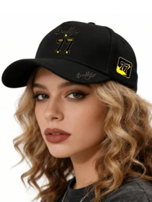 1pc/2pcs "Brooklyn 77" Personalized Number Pattern Design Printed Unisex Curved Brim Baseball Cap And Crossbody Bag, Street Fashion Outdoor Sports Baseball Cap And Bag, Adjustable, Gift For Yourself Or Friends - Multicolor - View 4
