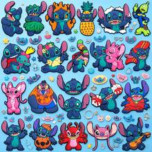 22 Pack Stitch Charms, Multiple Styles Lilo Stitch & Angel Cartoon Shoe Charms, Waterproof Rubber Shoe Decoration Pins For Clogs, Bubble Slides, Backpack Wristband, Holiday Gifts Collection Set - A - View 3