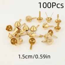 50/100個金屬圓筒雙爪鉚釘，適用於手提包、錢包、衣物、DIY皮革手工、鞋子維修、裝飾釘、行李箱底座 - 多色 - 查看 13