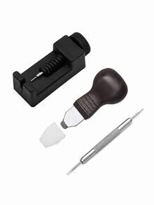 Watch Tool Convenient And Practical Watch Repair Tool Set 3pcs Watch Band Adjuster, Watch Case Opener, Auxiliary Small Accessories Portable And Fully Functional - Black - View 5