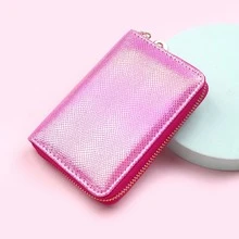 Glossy Girls Small Wallet Coin Purse Clutch - Hot Pink - View 6