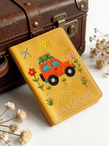 Multi-Color Car Travel Pattern Travel Passport Holder, Foldable Portable Multifunctional Storage Design, Waterproof And Dustproof, Ideal Customized Gift For Air Travel, Commuting, Group Tours, Family Outings, Friends Gatherings And More - Multicolor - View 12