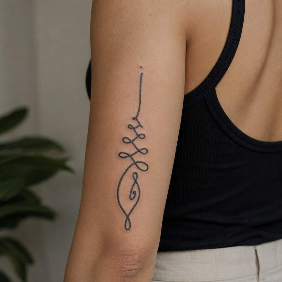 1pc Waterproof Anti-Rub PVC Realistic Tattoo Sticker With Small Fish Pattern, Suitable For Daily Use - Grey - View 1