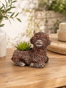 Highland Cow Succulent Planter Cute Resin Yak Animal Flower Pot Indoor Desk Garden Decor Gift - Highland Cow Planter - View 7