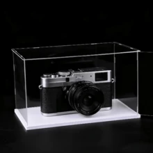 1pc Premium Transparent Acrylic Display Case - Elegant Collectible Storage Solution, Detachable Acrylic Display Box, Dust-Proof Display Box, Perfect For Small Figurines, Action Figures, Collectibles, Etc., Multiple Sizes Available, White Base, Excellent Transparency, Dust-Proof And Durable - White - View 5