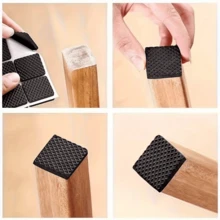 24/48/72Pcs Plastic Silent Chair Leg Protectors - Anti-Slip Noise Reduction Furniture Pads, Suitable For Dining Chairs And Tables, Dark Brown, Durable Plastic Material, Furniture Protection, Modern Aesthetic, Plastic Structure, Chair Leg Protectors - Multicolor - View 6