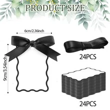 48pcs(Includes 24 Scalloped Bow Seat Cards And 24 Ribbons), Elegant Party Table Decor, Birthday Engagement Dinner Table Decoration, DIY Wedding Seat Cards And Ribbons For Table Setting, New Year, Valentine's Day, Party Events - 24 Sets Of Blank Cards + 24 Ribbons - View 13
