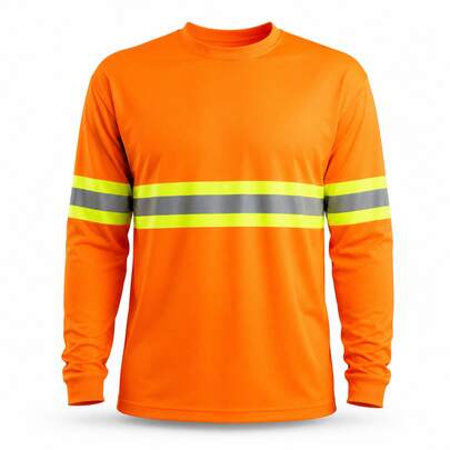 Camisas Refletivas Manga Longa Uniforme Alta Visibilidade Segurança Trabalho