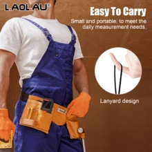 L.A.OL.A.U LAOLAU 雷射測距儀，±1mm 高精度數位測量工具，附背光 LCD 螢幕、氣泡水準儀，可測面積/體積/勾股定理，30 組數據儲存，便攜式測距儀，適用於建築、居家翻修與 DIY - 均碼 - 查看 8
