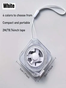 3pcs-2m/6ft Cute Mini Soft Tape Measure, Portable Retractable Locking Mechanism And Clear Cm/Inch Scale - Suitable For Tailoring, Home, Waist, Chest, Height Measurement - Durable And Easy To Store, Wipeable Transparent Shell And Hanging Ring - Upgraded - View 9