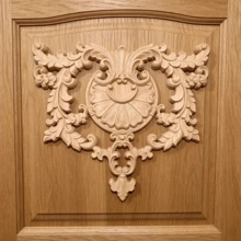 1pc Solid Wood Carving Hollow Decals, Woodworking Supplies, Home Decorations, Suitable For Cabinets, Doors And Windows, Furniture, Background Walls, Porches, Offices And Other Decorations, Holiday Decorations, DIY Decorations. - Multicolor - View 3