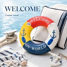 Summer Feng Shui Inflatable Swimming Ring, Thick PVC Fruit Swimming Ring Underarm Floating Ring, Adult Cute Thick Circular High Buoyancy Swimming Ring, Lightweight And Portable, Floating Pad And Floating Tube, Summer Water Pool Beach Swimming Ring - Summer Swimming Ring - View 4