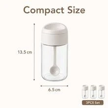 Bộ 3 hũ đựng gia vị bằng thủy tinh kín có nắp tích hợp thìa - Hộp đựng gia vị bằng nhựa kín khí, nắp trong suốt, thích hợp cho nhà bếp gia đình, tuyệt vời để bảo quản các loại thảo mộc và gia vị. - Nhiều màu - Xem 11
