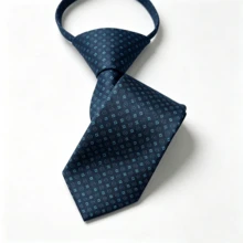 Men's Slim Fit 6cm Zippered Self-Tie Jacquard Tie, Suitable For Business Formal / Wedding Occasions - Multicolor - View 9