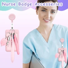 Best-Selling Nurse Pen Set, 6-Piece Set Including 1 Marker Pen, 1 Lighted Pen, 1 Retractable Ballpoint Pen, 1 Folding Scissors, 1 ID Card Holder And 1 Lanyard - Sets - View 4