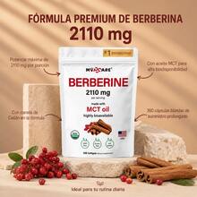 MVPCARE Berberine HCL 2110mg, 300 Capsules - Plus Pure True Ceylon Cinnamon, Berberine HCI Root Supplements Pills - Apoya la Salud del Corazón, el Sistema Inmunológico, la Salud Gastrointestinal y el Colesterol - Una pieza - Ver 6