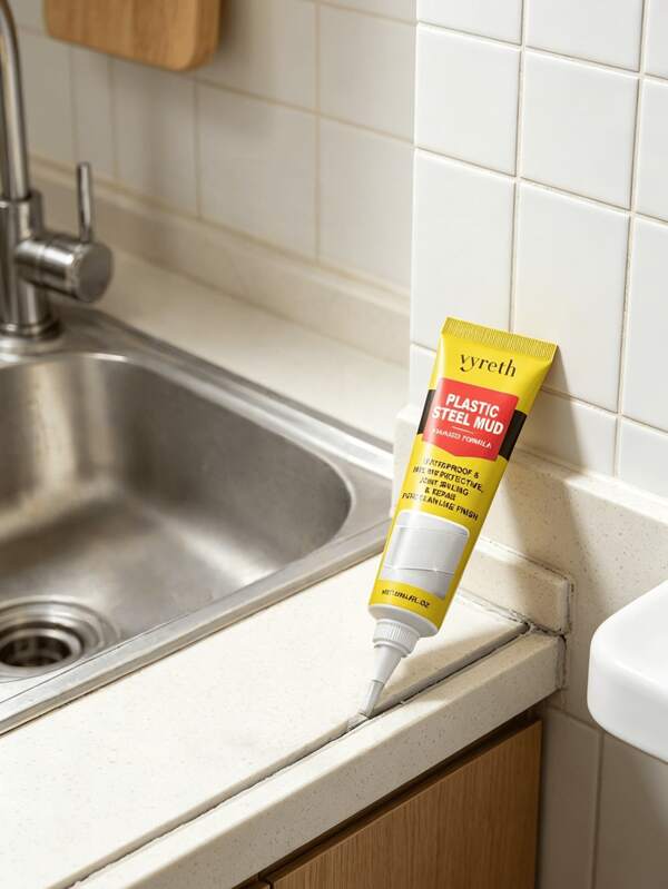 Plastic Steel Putty Household Kitchen Bathroom Gap Repair Adhesive Waterproof Anti-Mold Material Leak Sealing Agent Hand Squeeze No Tools Required Anti-Mold Waterproof Sealing Leak Repair Glossy Like Porcelain Fast Construction Indoor Outdoor Universal Repair Filling Gap Water Blocking Water Leakage Solving Water Sealing Bonding Problems No Glue Gun Required Easy Operation Waterproof Anti-Mold Sealing No Leakage Stain Resistant Easy To Clean Cold And Heat Resistant No Collapse Easy Operation