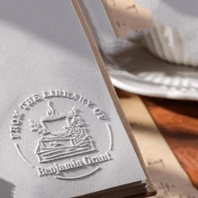 1pc Customized Wedding Embosser, Personalized Letter Combination And Initial Embosser, Can Customize Any Logo, Metal Stamp For Business Office Anniversary Gift, Monogram Seal - Multicolor - View 5