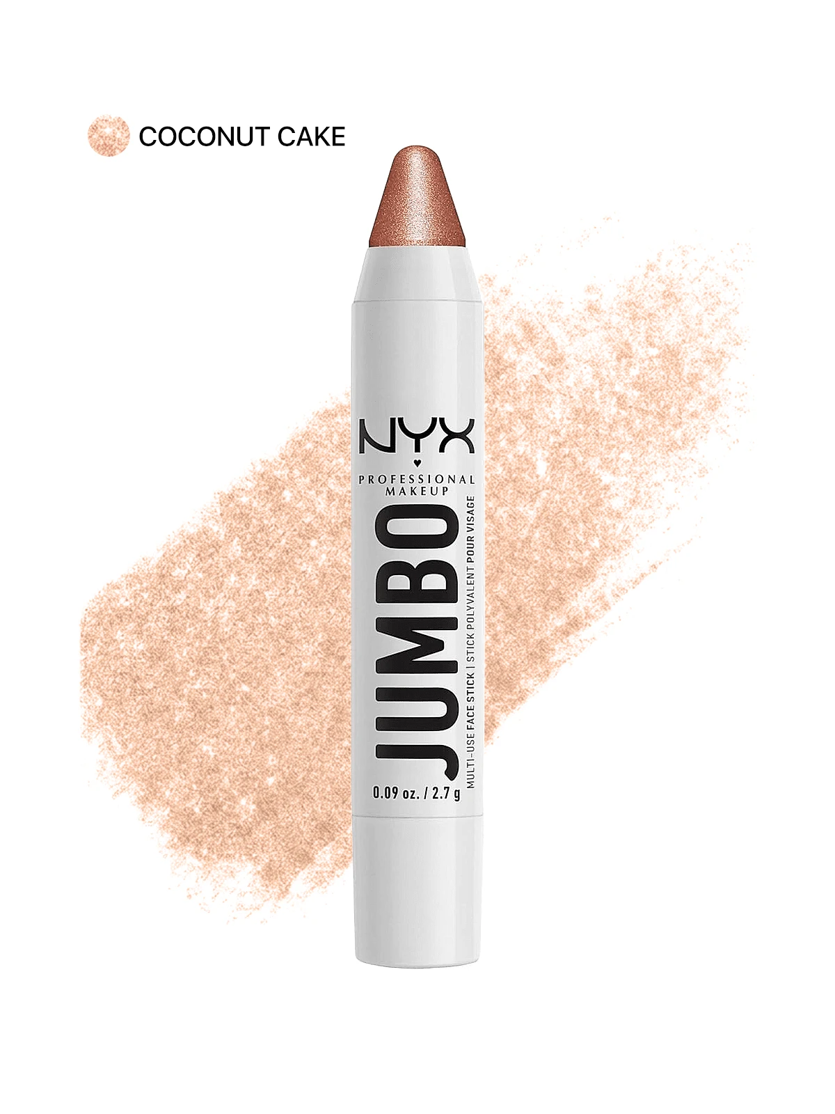 NYX 巨型多用途面部棒状荧光笔椰子蛋糕妆容荧光笔 0.09 盎司/2.7 克 光泽效果 奶油质地 可混合 持久 多用途 女朋友 妻子 母亲 朋友 生日 毕业派对 旅行 露营 户外 学校 校园旅行 节日 周年纪念 秋季 秋季 万圣节 秋季外观 珠光效果 甜美妆容 现代甜美 - Coconut Cake - 查看 1