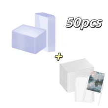 3/5/10/20/25/30/50/100Count 35Pt Topload Holders For Cards,Baseball Card Protectors, Made Of Hard Plastic,7.6x10.2cm Rigid Plastic Card Sleeves, Baseball Card Protectors Made Of Hard Plastic, Suitable For Baseball Cards, Game Cards, Trading Cards - Multicolor - View 7