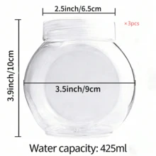 10個 425ml 小透明塑料餅乾儲存盒附蓋，糖果罐，長3.9英吋(10cm)，寬3.5英吋(9cm)，頂部開口直徑2.5英吋(6.5cm)，寬口設計，適合廚房檯面，可用於儲存糖果、軟糖、餅乾和零食 - 透明 - 查看 15