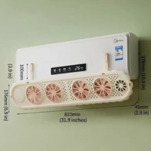 可調節式空調擋風板，適用於壁掛式與櫃式空調，防直吹出風口蓋，臥室家居裝飾配件，可自由調節氣流方向 - 彩色 - 查看 3