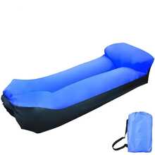 Con una almohada incluida, este sofá inflable se infla rápidamente sin herramientas y tiene un diseño ergonómico. Es portátil para acampar al aire se infla automática y rápidamente. Es un dispositivo de para evitar volcaduras durante el campamento. Es ideal para camas inflables de camping y un regalo imprescindible para los amantes de las actividades al aire libre. - Celeste - Ver 9