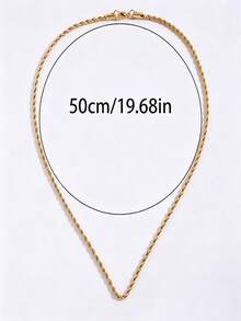 1 chiếc dây chuyền xoắn mạ vàng bằng thép không gỉ 304, mặt dây rỗng đính đá, chất lượng cao, phù hợp cho kỳ nghỉ, đeo hàng ngày và phối với nhiều trang phục. - Vàng - Xem 5