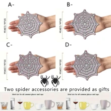 4/12pcs Gothic Hollowed Out Spider Web Wooden Coaster Halloween Decor Coffee Tea Cup Table Decor - Spider Web Coaster - View 12