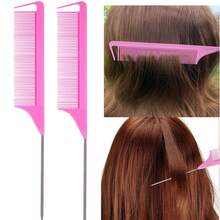 8Pcs Hair Styling Tools Set + 1Pc Magnetic Silicone Wristband, Hair Brushes, Topsy Tail Tools, Teasing Brush, Edge Brush, Rat Tail Combs, Magnetic Wrist Band For Holding Hairpins Clips, Salon Barber Accessories For Women Girls - Multicolor - View 5