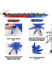 Themed Balloons With Backdrop, Suitable For Spider Theme Birthday, Superhero Party, Celebration Scene Decoration And Halloween Decoration - As Shown In the Figure - View 5