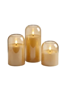 1/2/3pcs Gold Flameless Candles With Remote Control, Suitable For Table Centerpiece, Wedding, Holiday Party, Home Decor - Gold - View 11