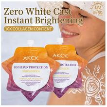 1入 SPF50 PA+++ 亮白防曬乳，輕盈臉部與身體防曬，含UV防護，保濕不油膩配方，幫助預防曬傷與暗沉肌膚，夏季戶外護膚，旅行裝 - 彩色 - 查看 1