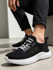 Skechers 男士運動鞋休閒運動鞋輕量舒適戶外旅行鞋 211109-BLK - 黑色 - 查看 3