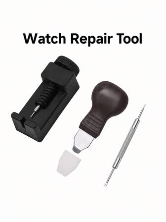 Watch Tool Convenient And Practical Watch Repair Tool Set 3pcs Watch Band Adjuster, Watch Case Opener, Auxiliary Small Accessories Portable And Fully Functional