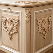 1pc Solid Wood Carving Hollow Decals, Woodworking Supplies, Home Decorations, Suitable For Cabinets, Doors And Windows, Furniture, Background Walls, Porches, Offices And Other Decorations, Holiday Decorations, DIY Decorations. - Multicolor - View 5