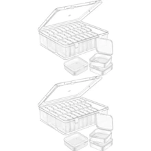31个塑料收纳盒，透明便携式整理容器，多用途，可用于存放工艺用品、珠子、发饰、珠宝和小五金件，包含30个小盒子 - 彩色 - 查看 8