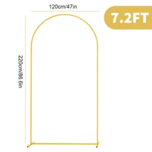 6/6.6/7.2FT Metal Arch Backdrop Stand Wedding Arch Frame For Birthday Party Decor - View 12