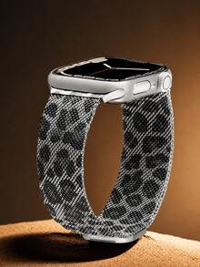 1件女款時尚豹紋不鏽鋼米蘭式磁吸錶帶，適用於Apple Watch 38mm 40mm 41mm 42mm 44mm 45mm 46mm 49mm，豹紋不鏽鋼錶帶適用於Apple Watch Series Ultra 3/2/1 11 10 9 8 7 SE3 6 5 4 3 2 1，智慧手錶錶帶 - 彩色 - 查看 6