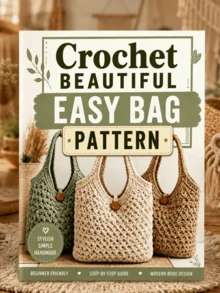 Beginner Crochet Bag Kit: Step-By-Step Crochet Tote Bag Pattern, Suitable For Beginners And Enthusiasts, Makers Who Want To Create Beautiful Handmade Bags, Gift For Crochet Lovers School Supplies - A - View 2