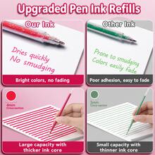 Multicolor Glitter Gel Pen Refills, Quick Dry Smooth Writing Fine Tip Ink Refills, Glitter Gel Pen Refills, Smooth Writing Fine Point Refills For Drawing, Scrapbooking And CraftsLarge Capacity Replacement Refills For Drawing, Coloring - Multicolor - View 4