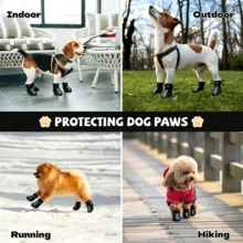Zapatos para perro pequeño de malla suave color rojo talla L, adecuados para caminar y correr al aire libre en pavimento caliente de verano, botas antideslizantes y protección para las patas - Multicolor - Ver 7