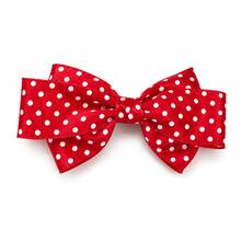 Women's Oversized Black Polka Dot Bow Hair Clip, Vintage Silk French Style Hair Accessory, Cute Y2K Style Bow Hair Clip Suitable For Party, Vacation And Daily Wear - Black - View 6