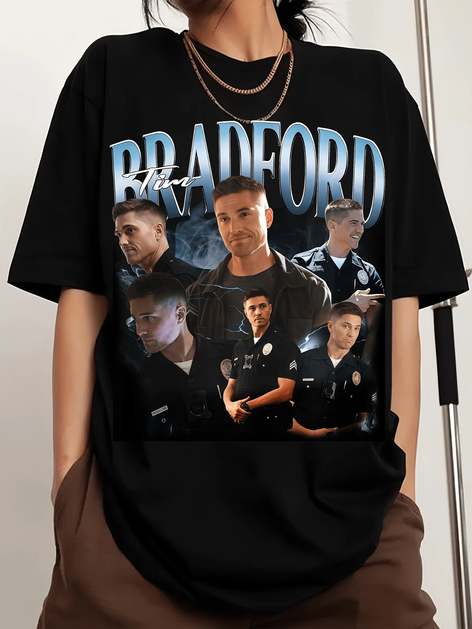Tim Bradford The Rookie – Printed Men's Sports T-Shirt With Crew Neck And Short Sleeves - Black - View 1
