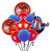 Themed Balloons With Backdrop, Suitable For Spider Theme Birthday, Superhero Party, Celebration Scene Decoration And Halloween Decoration - As Shown In the Figure - View 12